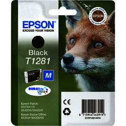 Epson Fox T1281 Inkjet Printer Cartridge, Black